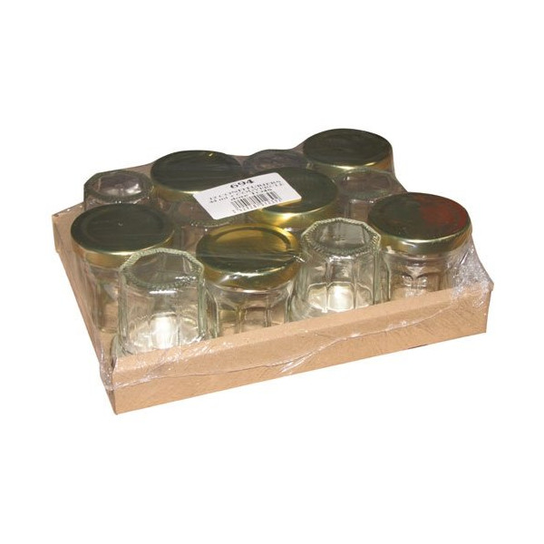 BJ - Pack 12 confituriers 44ml couvercle doré