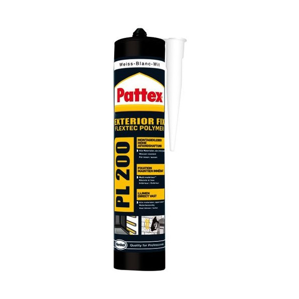 PATTEX - Pattex colle fixation PL200 cartouche 450g blanc