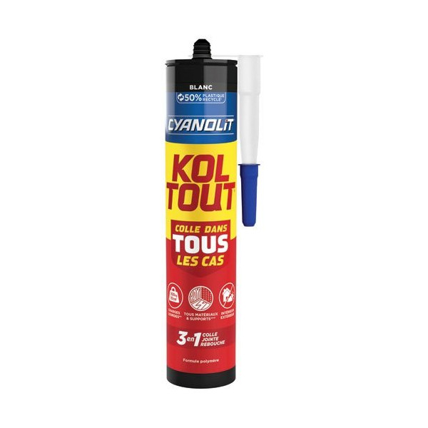 CYANOLIT - Cyanolit colle Koltout blanc cartouche 290 ml