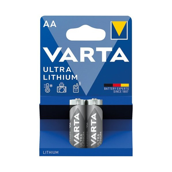 VARTA - Pile lithium AA professional blister de 2