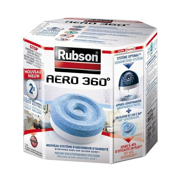 RUBSON - Recharge absorbeur aéro 360 stop x2