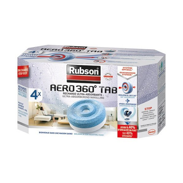 RUBSON - Recharge absorbeur aéro 360 stop x4