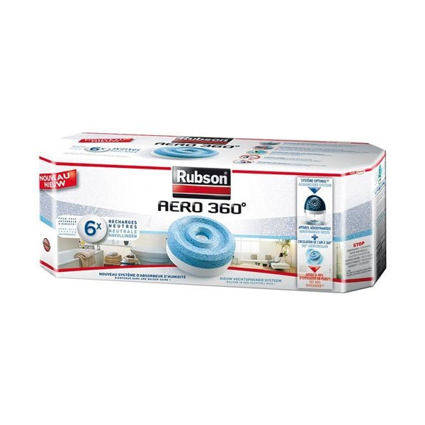 RUBSON - Recharge absorbeur aéro 360 stop x6