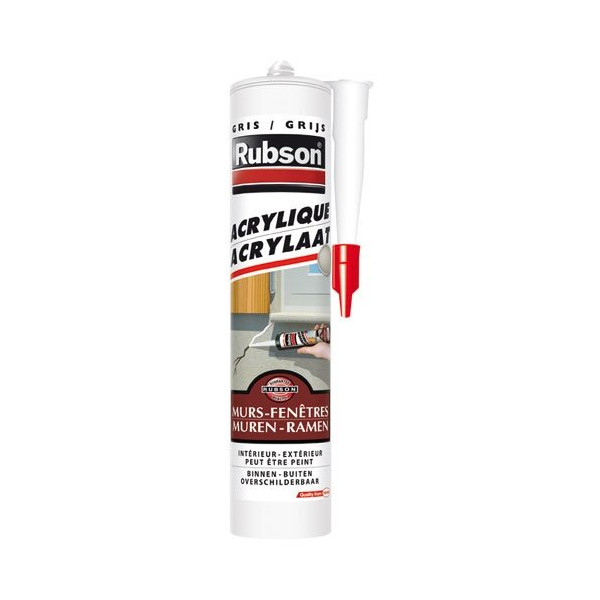 RUBSON - Mastic murs et fenêtres cartouche 280ml gris