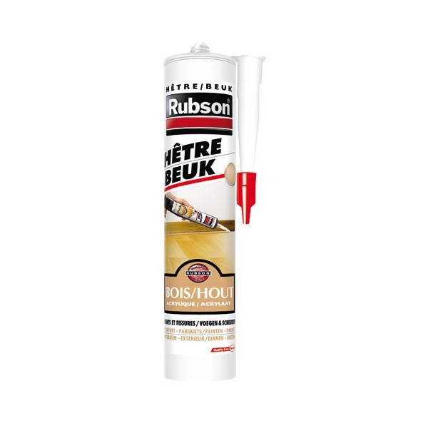 RUBSON - Mastic bois cartouche 280ml finition hêtre