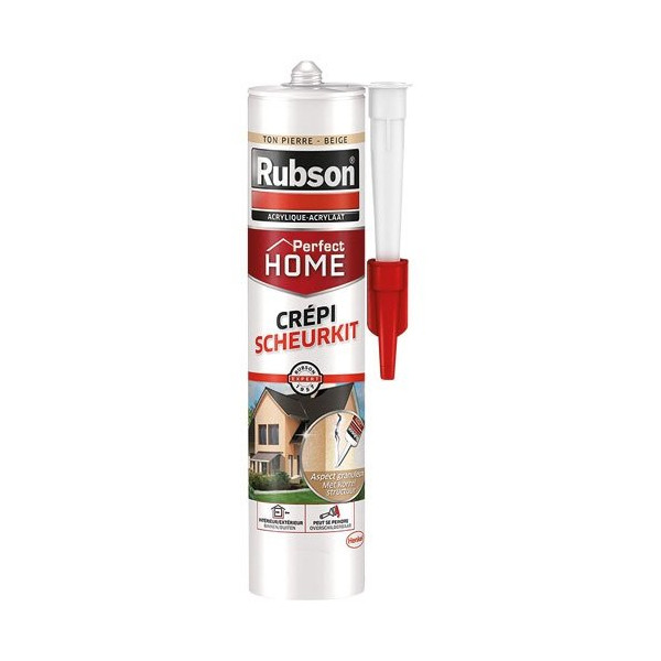 RUBSON - Mastic crépi cartouche 280ml ton pierre beige