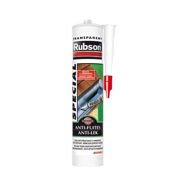 RUBSON - Mastic anti fuites cartouche 280ml transparent
