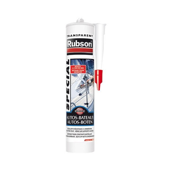 RUBSON - Mastic autos bateaux cartouche 280ml translucide