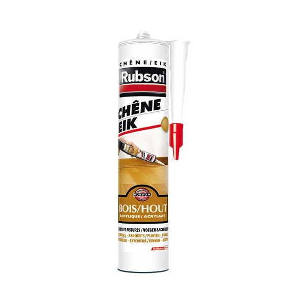 RUBSON - Mastic bois cartouche 280ml finition chêne