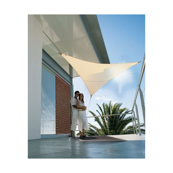 JARDILINE - Voile ombrage triangulaire serenity 5X5m sable