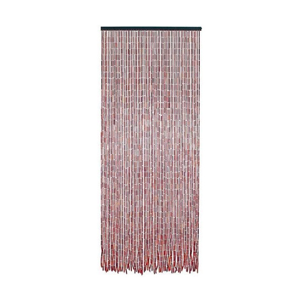 MOREL - Rideau de porte en bambou et perles de bois - 200x90 cm