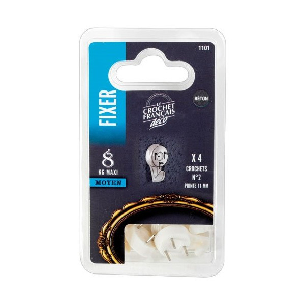 LE CROCHET FRANCAIS - Crochet suédois mm plast.spécial béton bl4