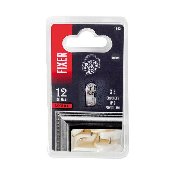 LE CROCHET FRANCAIS - Crochet suédois gm plast.spécial béton bl3