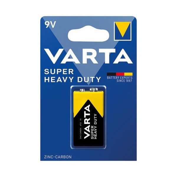 VARTA - Pile saline 6F22 9V varta blister de 1