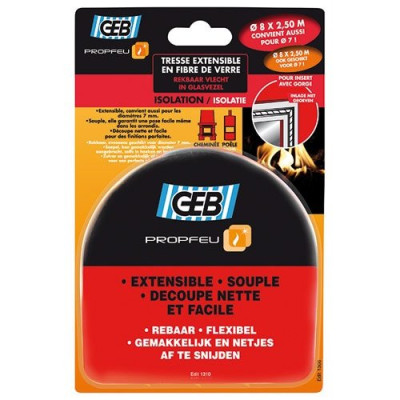 TRESSE FIBRE VERRE EXTEN. 8MMX2.50M (Vendu par 1)