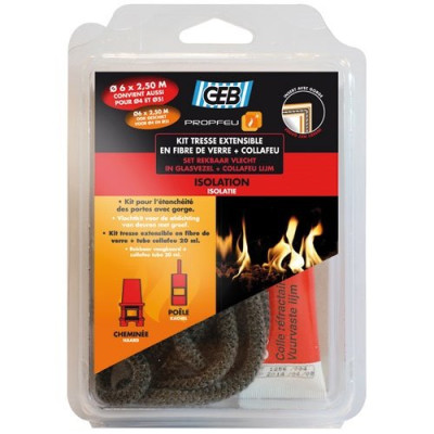 TRESSE FIBRE VERRE EXTEN. 6MMX2.50MKIT (Vendu par 1)