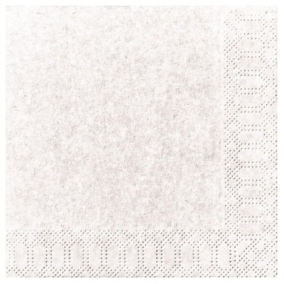 SERV. OUATE 33X33CM 3PLIS X20 BLANC (Vendu par 1)