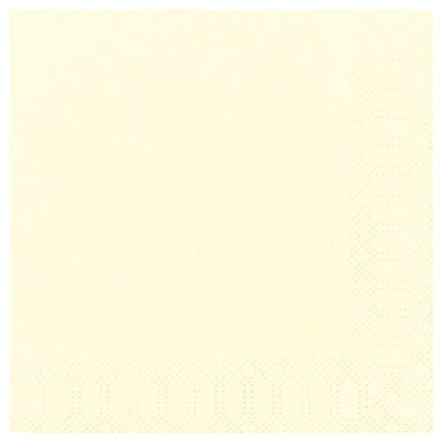 SERV. OUATE 33X33CM 3PLIS X20 CREME (Vendu par 1)