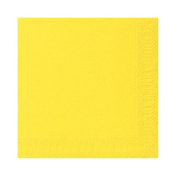 DUNI - Lot 20 serviettes 33 x 33 cm Jaune