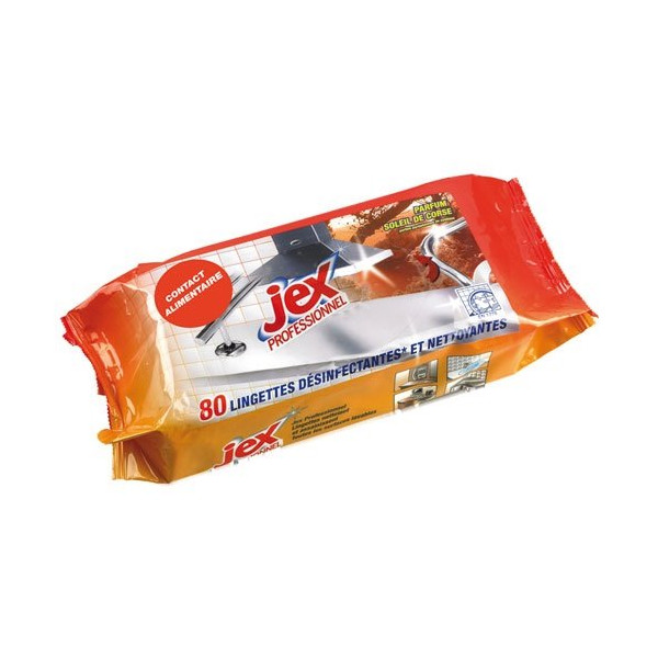 JEX - Lingettes nettoyantes désinfectantes x80 Jex pro
