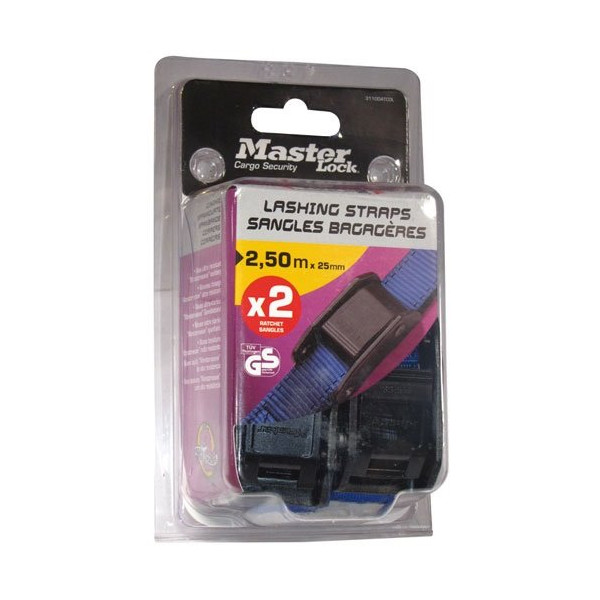MASTER LOCK - Sangles bagagères 2 50mx25mm x2