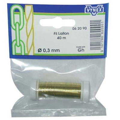 FIL LAITON D.0.3MM X40M SC   CP:3 (Vendu par 1)