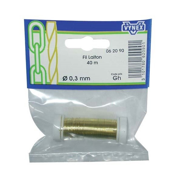 VYNEX - FIl laiton d.0.3mm x40m sc