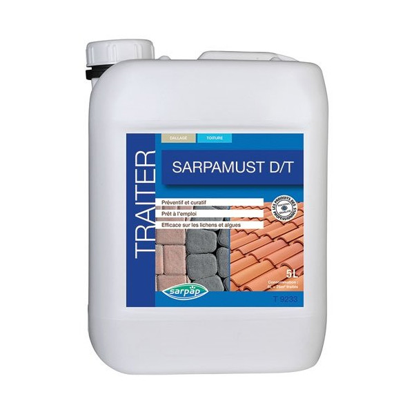 SARPAP - Traitement antimousse dallage et toiture sarpamust 5l