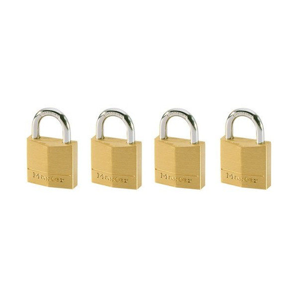 MASTER LOCK - Cadenas en laiton 30 mm s'entrouvant - Lot de 4