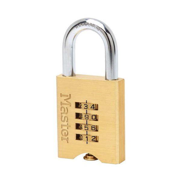 MASTER LOCK - Cadenas laiton 50mm à combinaison
