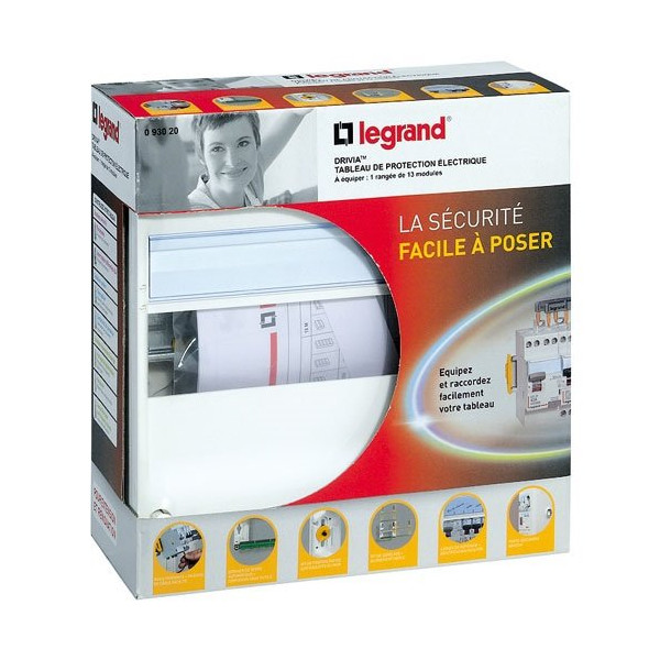 LEGRAND - Tableau 1 rang 13modules +borne terre à composer