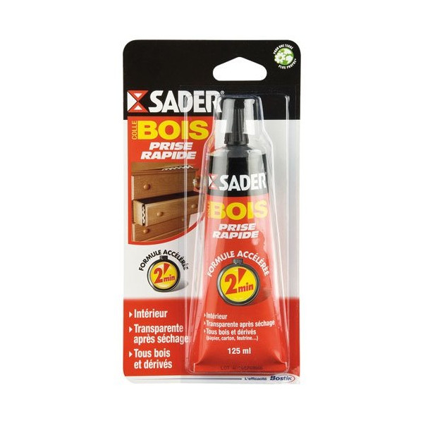 SADER - Sader colle bois rapide tube 125ml