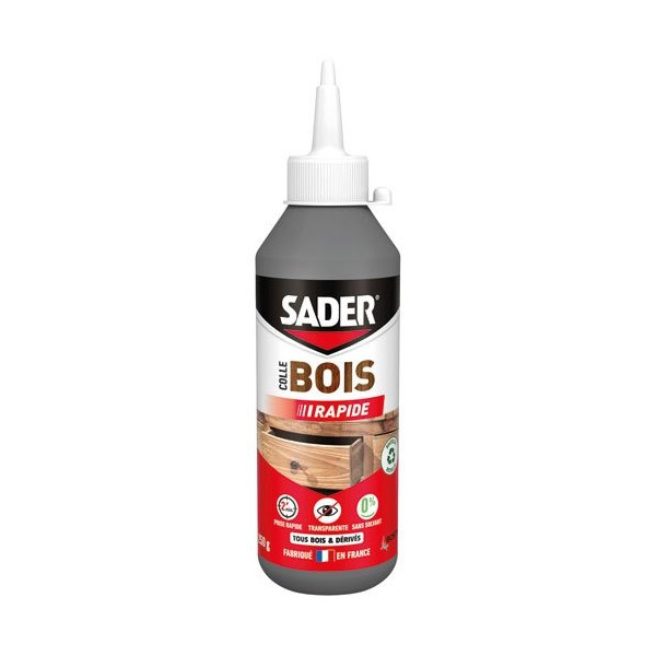 SADER - Colle bois rapide biberon 250 g