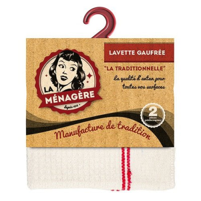 LAVETTE GAUFREE 30X70CM LA TRADITIONEL (Vendu par 1)