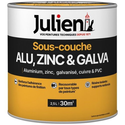 JULIEN S/COUCHE J1 ALU-GALVA   2.5L (Vendu par 1)
