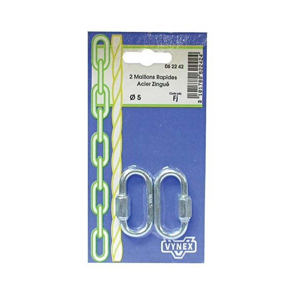VYNEX - Maillon à vis d.4 mm  x2 sc