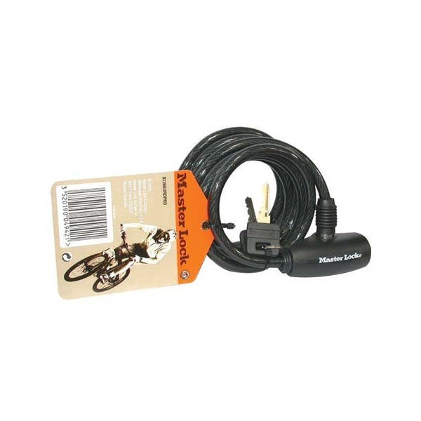 MASTER LOCK - Antivol câble 1.80m noir