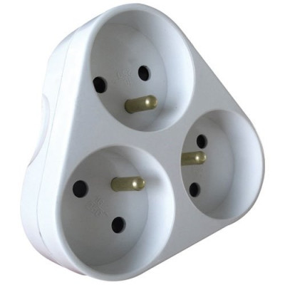 Triplite 3x16A Triangulaire - Blanc