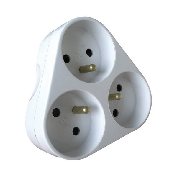 ZENITECH - Triplite 2p+t 16a triangle blanc  vrac