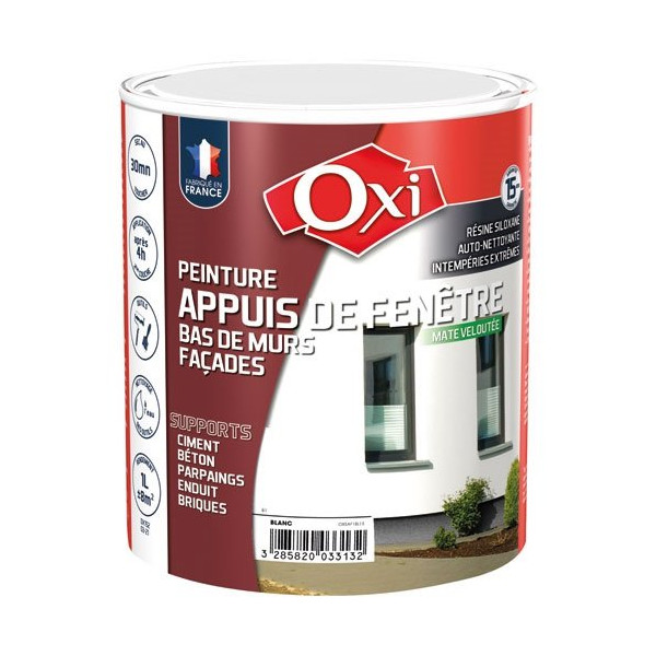 OXI - Peinture appuis fenêtre 1l blanc 15ans