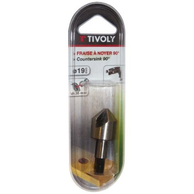 FRAISE CONIQ.P/BOIS D.19 TIG.6.35MM (Vendu par 1)