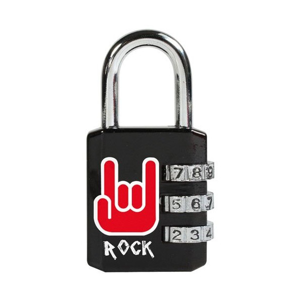 MASTER LOCK - Cadenas 3 chiffres imprimé rock 30 mm