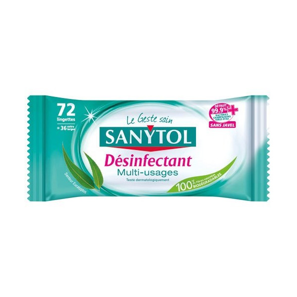 SANYTOL - Sanytol lingettes multiusages désinfectantes x48