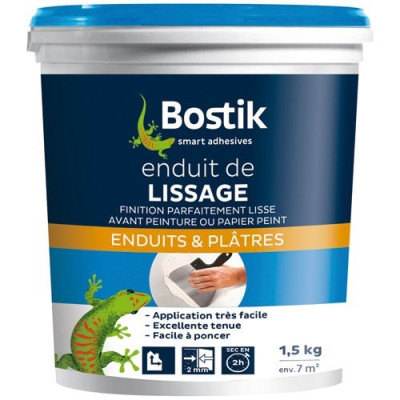 ENDUIT LISSAGE PATE 1.5KG BOSTIK (Vendu par 1)