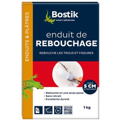 ENDUIT REBOUCHAGE POUDRE 1KG BOSTIK (Vendu par 1)