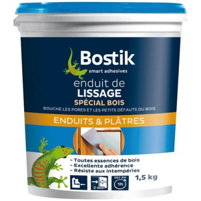 ENDUIT LISSAGE SPECIAL BOIS 1.5KGBOSTI (Vendu par 1)