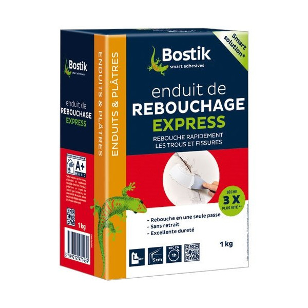 BOSTIK - Enduit rebouchage express en poudre 1kg