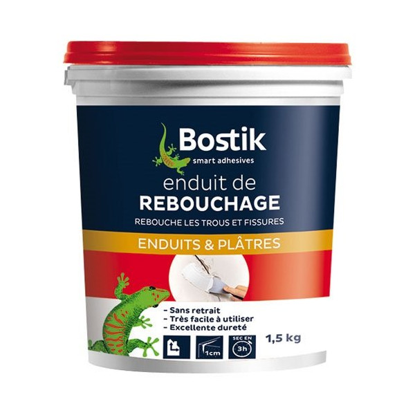 BOSTIK - Enduit de rebouchage - pâte 1,5 Kg