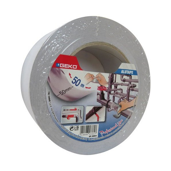 GEKO - Adhésif aluminium 50mmx50m 30microns