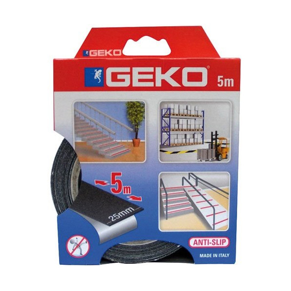 GEKO - Adhésif antidérapant 25mmx5m noir